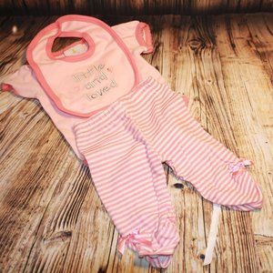 3-Pc Baby Girls 6-9 M Outfit